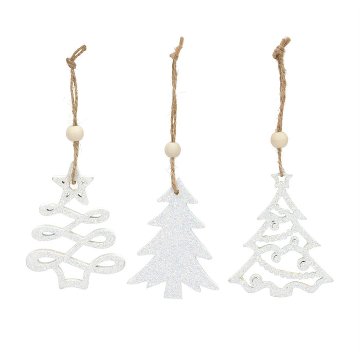 Hand-Painted Wooden Christmas Tree Decorations - hygge cave