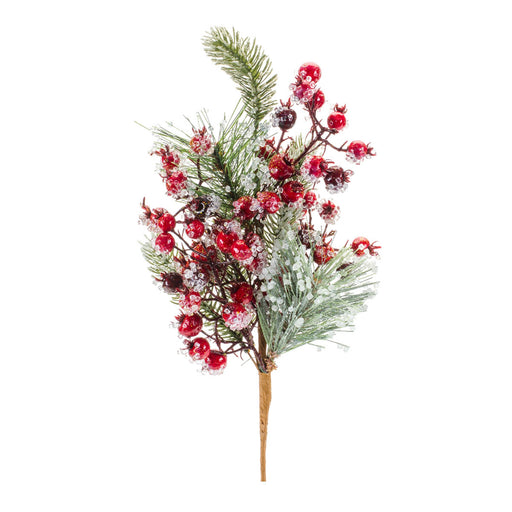 Iced Artificial Spruce Pine and Berry Spray - hygge cave