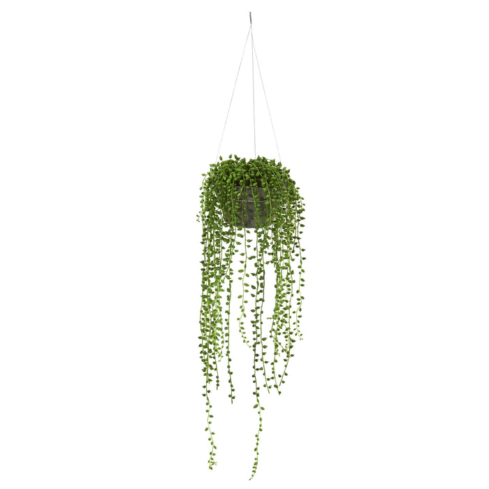 STRING OF PEARL ARTIFICIAL PLANT HANGING BASKET - HYGGE CAVE