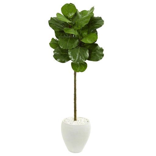 HYGGE CAVE | FIDDLE LEAF ARTIFICIAL TREE IN WHITE PLANTER