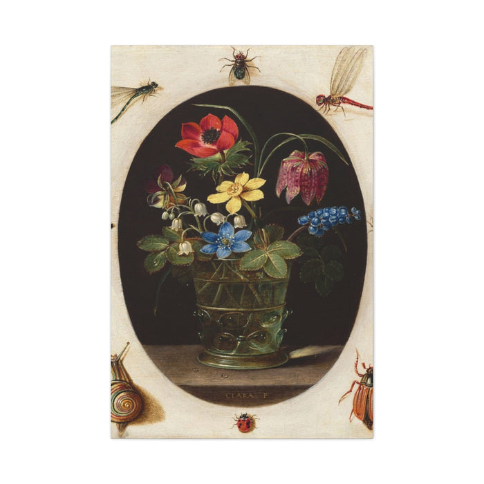 HYGGE CAVE | STILL LIFE WITH FLOWERS SURROUNDED BY INSECTS AND A SNAIL