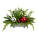 Cedar Pine, Pinecones, and Ornaments Artificial Christmas Arrangement - hygge cave