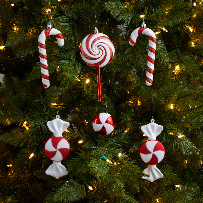 Shatterproof Assorted Candy Cane Holiday Christmas Deluxe Ornament - hygge cave
