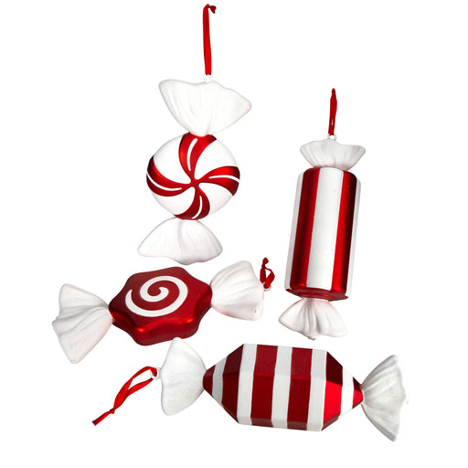 Christmas candy-inspired ornament set of 4 - hygge cave