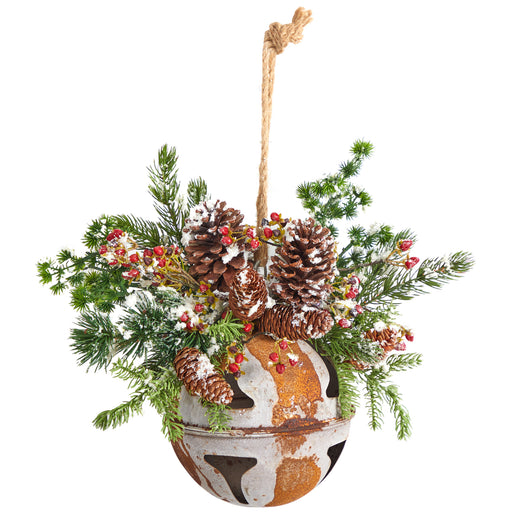 pinecones and berry jingle artificial ornament - hygge cave