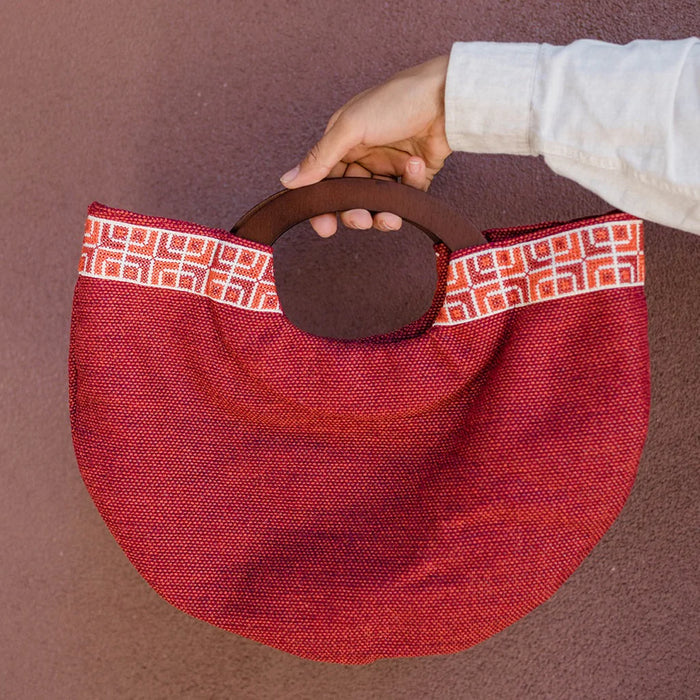 HYGGE CAVE | HALF MOON CLUTCH IN RED