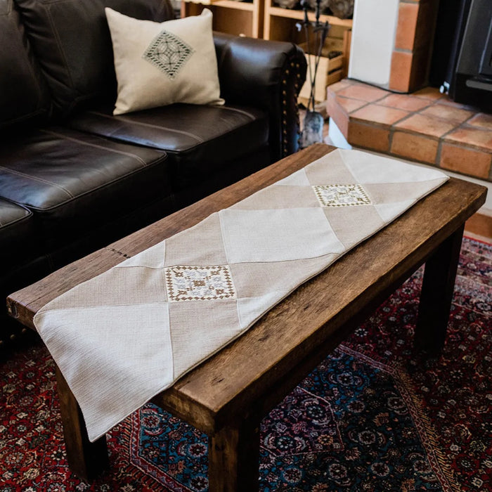 HYGGE CAVE | TATREEZ TABLE RUNNER - GOLD