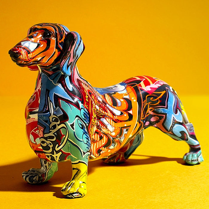HYGGE CAVE | COLORFUL DACHSHUND DOG STATUE