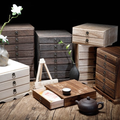 Solid wood boxes - hygge cave