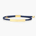 Custom Statement Jewelry / 18K Gold Plated Bar / Engravable Adjustable Colorful Braided Rope Bracelet / For Men / For Women