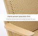 A stylish and comfortable hand woven rattan chair 