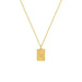 Engraved Initial Letter Words Chain / Women Geometric Jewelry / 18k Gold Plated / Stainless Steel / Trend Style
