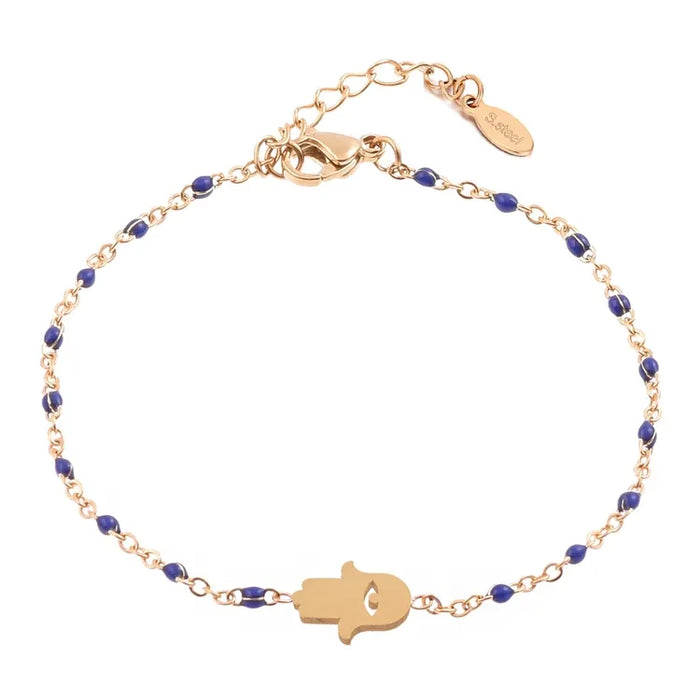 Stainless Steel / Hamsa Bracelets / Jewelry / 18K Gold Plated / Women's / Sparkly Bracelets / Customized