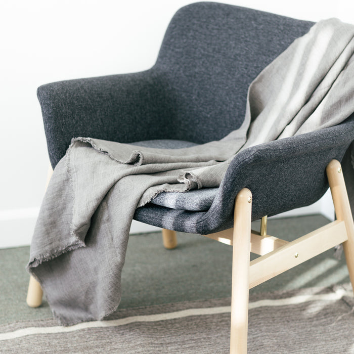 HYGGE CAVE | STONE WASHED LINEN THROW BLANKET
