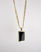 Tarnish Free / Stainless Steel / Natural Gemstone / Square Natural Gemstone Pendant Necklace / 18K Gold Plated