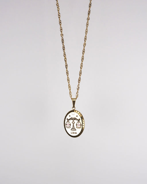 18K Gold Plated / Stainless Steel / Necklace / Vintage Pendant Necklace / Zodiac Pendant / Trendy Style / Excellent Quality