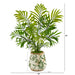 HYGGE CAVE | MINI ARECA PALM ARTIFICIAL PLANT IN FLORAL VASE