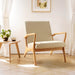A sophisticated white chair with intricate patterns and a comfortable design, perfect for relaxing in the living room.