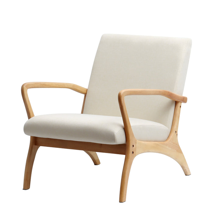 A stunning white lounge chair with a modern Moroccan aesthetic, perfect for adding sophistication to any living room.