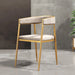 gold chair that adds a touch of elegance to any living room