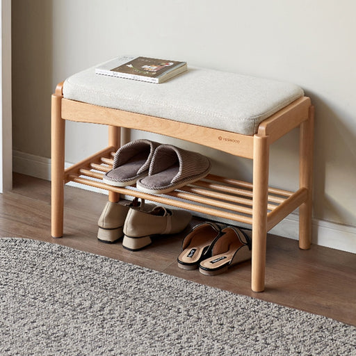 Upgrade your home decor with this high-quality Nordic Wooden Bench with Storage, designed to provide comfort and convenience.