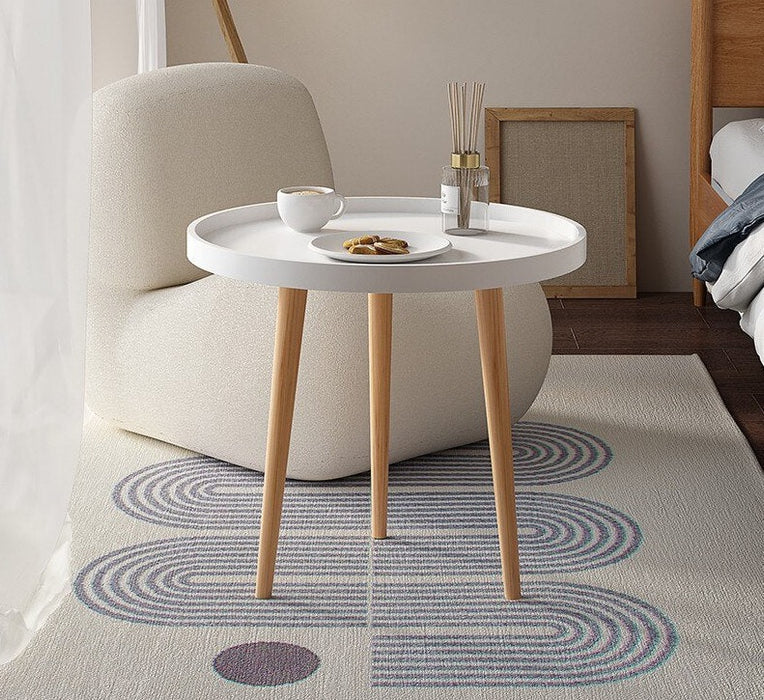 Upgrade your home decor with this sleek and versatile Nordic Small Round Table, designed to add a touch of modern style and practicality to any room in your home.