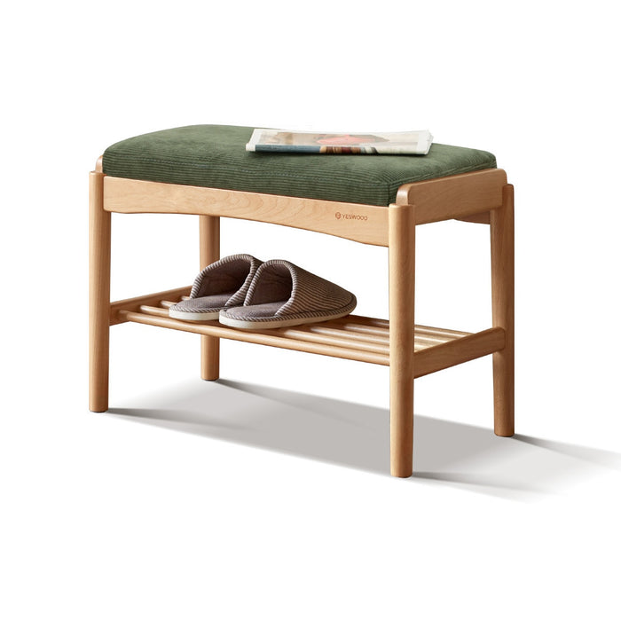 NORDIC WOODEN BENCH WITH STORAGE