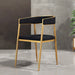 gold chair from Hygge Cave that adds a touch of luxury to any living room