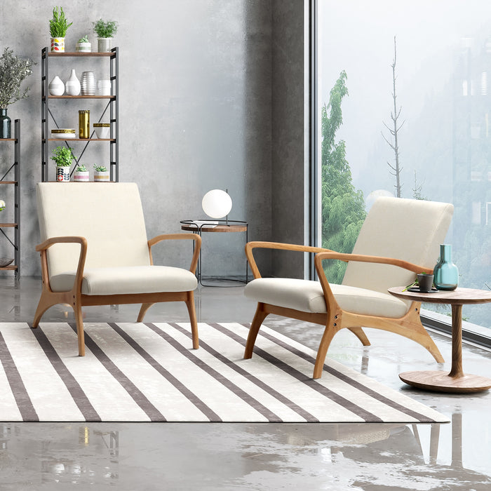 A versatile and stylish white lounge chair with a modern Moroccan twist, perfect for any color scheme.