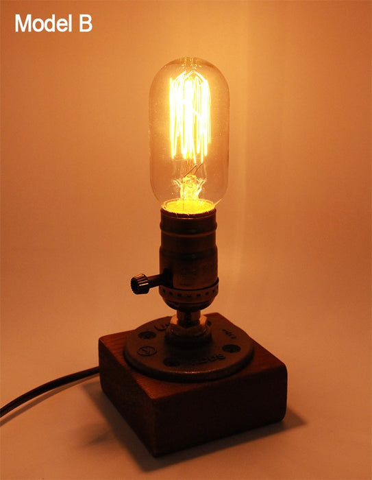 Wooden Vintage Retro Desk Lamps - hygge cave