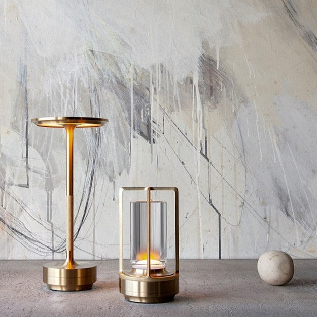 Retro Desk Lamp with polished steel finish