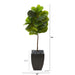 HYGGE CAVE | FIDDLE LEAF ARTIFICIAL TREE IN BLACK PLANTER