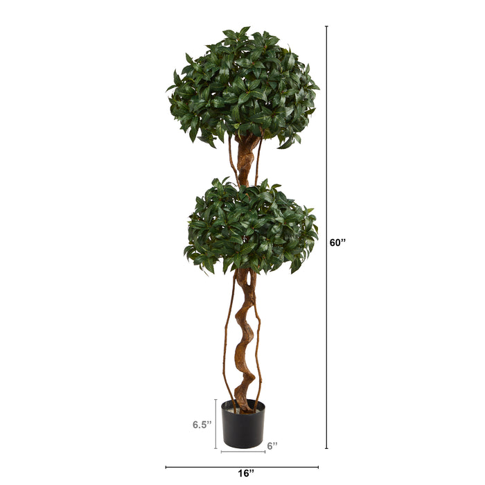 HYGGE CAVE | SWEET BAY DOUBLE BALL TOPIARY ARTIFICIAL TREE