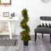 HYGGE CAVE | SPIRAL CYPRESS ARTIFICIAL TREE WITH CLEAR LED LIGHTS