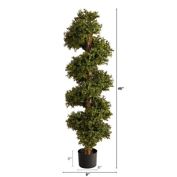 HYGGE CAVE | 46” BOXWOOD SPIRAL TOPIARY ARTIFICIAL TREE
