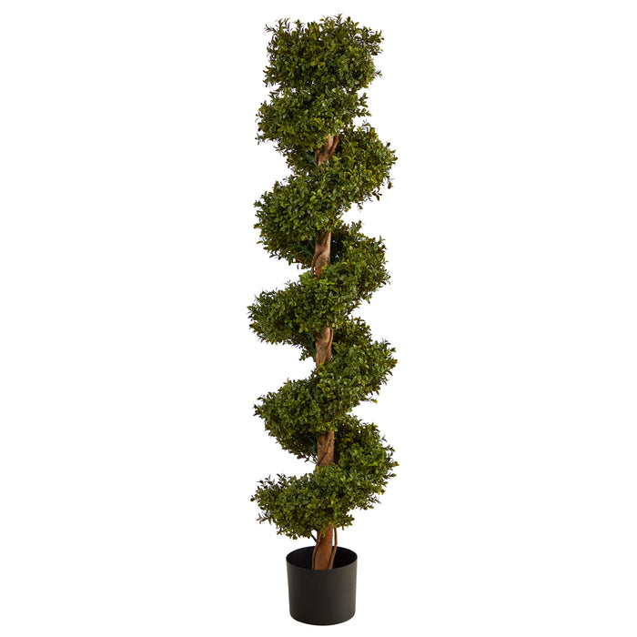 5’ BOXWOOD SPIRAL TOPIARY ARTIFICIAL TREE