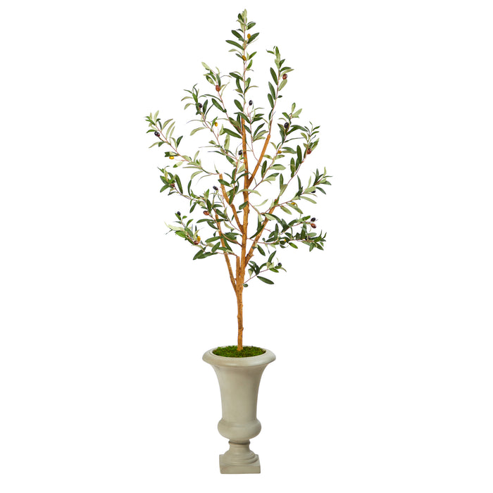 HYGGE CAVE | OLIVE ARTIFICIAL TREE IN SAND COLORED URN