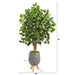 HYGGE CAVE | FICUS ARTIFICIAL TREE IN GRAY PLANTER WITH STAND
