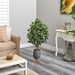 HYGGE CAVE | FICUS ARTIFICIAL TREE IN GRAY PLANTER WITH STAND
