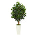 HYGGE CAVE | FICUS ARTIFICIAL TREE IN WHITE TOWER PLANTER