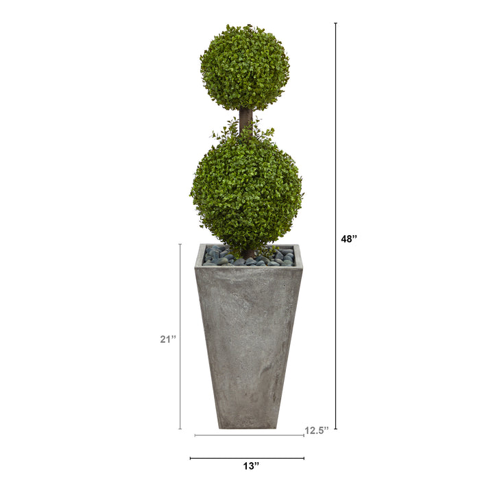 HYGGE CAVE | DOUBLE BOXWOOD TOPIARY ARTIFICIAL TREE