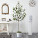 HYGGE CAVE | OLIVE ARTIFICIAL TREE IN WHITE TIN PLANTER