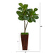 HYGGE CAVE | FIDDLE LEAF FIG ARTIFICIAL TREE IN BAMBOO PLANTER