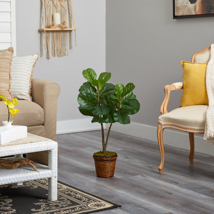 HYGGE CAVE | FIDDLE LEAF FIG ARTIFICIAL TREE IN BASKET