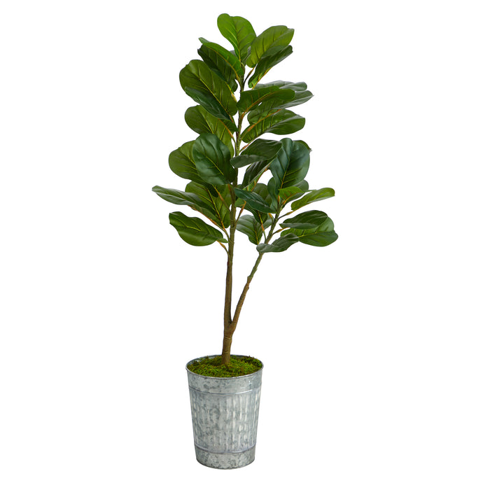 HYGGE CAVE | FIDDLE LEAF FIG ARTIFICIAL TREE IN METAL PLANTER