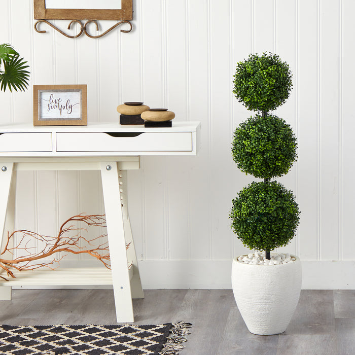 HYGGE CAVE | BOXWOOD TRIPLE BALL TOPIARY ARTIFICIAL TREE
