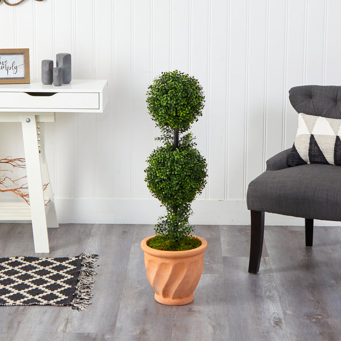 HYGGE CAVE | BOXWOOD DOUBLE BALL TOPIARY ARTIFICIAL TREE