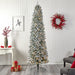Nearly Natural 10' Slim Flocked Montreal Fir Artificial Christmas Tree With 800 Warm White Led Lights & 2420 Bendable Branches - hygge cave