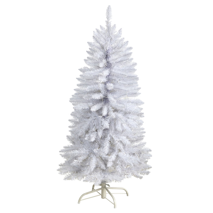  white artificial Christmas tree - hygge cave