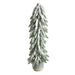 Pre-Lit Winter Flocked Leaning Artificial Christmas Tree - hygge cave
